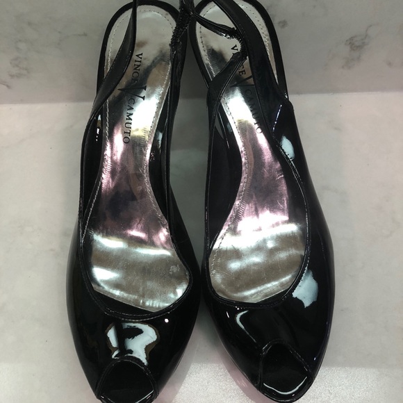 Vince Camuto Black Patent Leather Heels - Picture 5 of 7